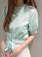 【スナイデル/SNIDEL】のSustainableヘムリボンスウェットプルオーバー 人気、トレンドファッション・服の通販 founy(ファニー) ファッション Fashion レディースファッション WOMEN トップス・カットソー Tops/Tshirt パーカ Sweats プルオーバー Pullover スウェット Sweat エレガント 上品 Elegant スウェット Sweat ワンポイント One Point 半袖 Short Sleeve thumbnail MNT[021]|ID: prp329100004574680 ipo3291000000032385932