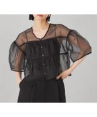 【その他のブランド/Other】のEMMEL REFINES EM オーガン 2WAY ブラウス 人気、トレンドファッション・服の通販 founy(ファニー) ファッション Fashion レディースファッション WOMEN トップス・カットソー Tops/Tshirt シャツ/ブラウス Shirts/Blouses 2024年 2024 2024春夏・S/S Ss,Spring/Summer,2024 おすすめ Recommend オーガンジー Organdy シアー Sheer デニム Denim トレンド Trend フィット Fit フェミニン Feminine 夏 Summer 春 Spring 羽織 Haori thumbnail BLACK|ID: prp329100004574684 ipo3291000000032386027