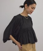 【サロン アダム エ ロペ/SALON adam et rope'】の【WEB限定】ハーフスリーブギャザーブラウス カディコットン 人気、トレンドファッション・服の通販 founy(ファニー) ファッション Fashion レディースファッション Fashion for Women トップス・カットソー Cut & Sew Tops シャツ・ブラウス・オフィスカジュアル Elegant Blouses & Button-Ups インド Indian Textile カーゴパンツ Cargo Pants, Utility Pants ギャザー Gathered, Ruffled クロップド Cropped, Short Length スリーブ Sleeve, Long Sleeve / Short Sleeve デニム Denim, Jeans Material ポケット Pocket, Pocket Detail マニッシュ Mannish, Boyish おすすめ Recommended / Our Picks ビジネス 仕事 通勤 Business / Work / Commuting thumbnail ブラック(01)|ID: prp329100004574706 ipo3291000000032714792