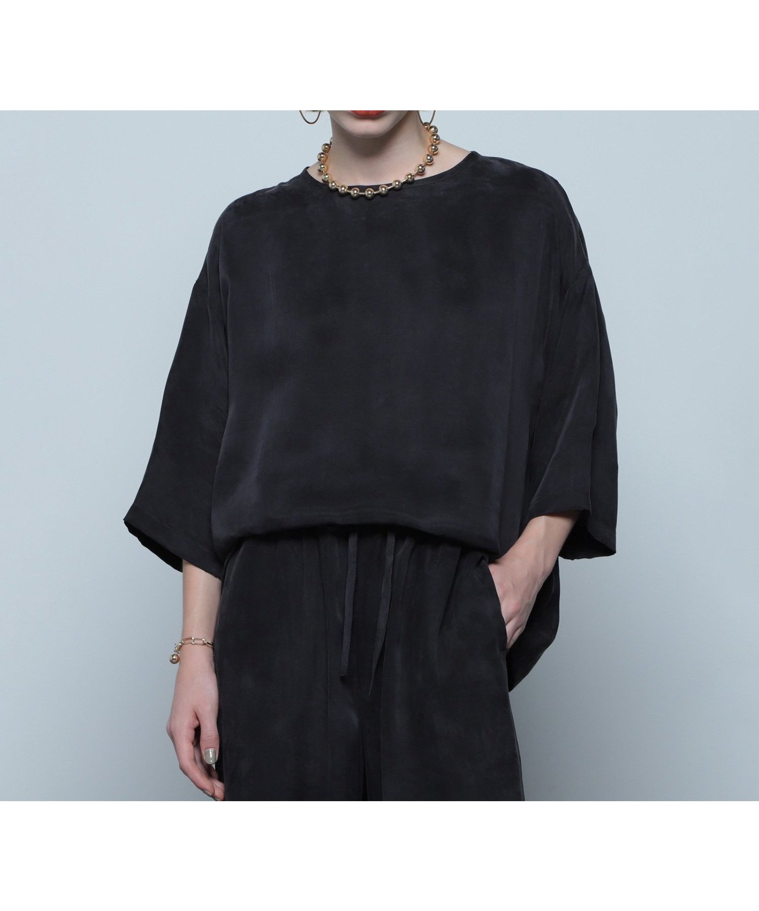 【ローズバッド/ROSE BUD】のフィブリルTブラウス 人気、トレンドファッション・服の通販 founy(ファニー) 　ファッション　Fashion　レディースファッション　WOMEN　トップス・カットソー　Tops/Tshirt　シャツ/ブラウス　Shirts/Blouses　おすすめ　Recommend　とろみ　Thickness　スタンダード　Standard　セットアップ　Set Up　デニム　Denim　ルーズ　Loose　 other-1|ID: prp329100004574714 ipo3291000000032386375