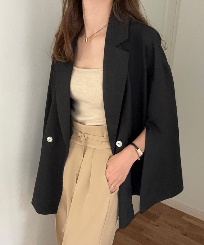 【ジュノア/JUNOAH】のルーズスリットスリーブジャケット インテリア・キッズ・メンズ・レディースファッション・服の通販 founy(ファニー) https://founy.com/ ファッション Fashion レディースファッション Fashion for Women アウター Coat / Outerwear Collection レディースジャケット・軽アウター Jackets |ID: prp329100004574724 ipo3291000000033899745