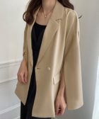 【ジュノア/JUNOAH】のルーズスリットスリーブジャケット ライトベージュ|ID: prp329100004574724 ipo3291000000033899752