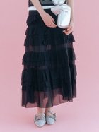【ファーファー/FURFUR】のシアーフリルティアードスカート 人気、トレンドファッション・服の通販 founy(ファニー) ファッション Fashion レディースファッション Ladies' Fashion Online スカート Skirt ティアードスカート Tiered Skirts バランス Balance フェミニン Feminine フリル Frills フレア Flare thumbnail BLK[009]|ID: prp329100004574792 ipo3291000000032693841