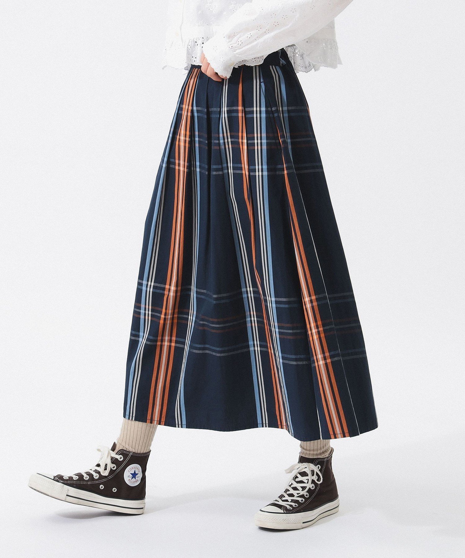 【ビームス ウイメン/BEAMS】の【セットアップ可能】ボーイ ビッグ タータン スカート 25SS 定番人気 ウエストゴム チェック柄 インテリア・キッズ・メンズ・レディースファッション・服の通販 founy(ファニー) 　ファッション　Fashion　レディースファッション　Ladies' Fashion Online　セットアップ　Setup　スカート　Skirt　ウェーブ　Wave　セットアップ　Set Up　チェック　Check　定番　Standard　人気　Popularity　ビッグ　Big　おすすめ　Recommend　2025年　2025　2025春夏・S/S　Ss,Spring/Summer,2025　NAVY|ID: prp329100004574840 ipo3291000000032612123