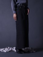 【ラシュッド/LASUD】の「05」ロングデニムスカート(Skyblue/Navy color) ブラック|ID: prp329100004574935 ipo3291000000032712230