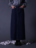 【ラシュッド/LASUD】の「05」ロングデニムスカート(Skyblue/Navy color) ネイビー|ID: prp329100004574935 ipo3291000000032712232