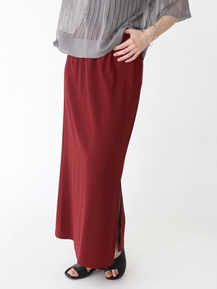 【ラシュッド/LASUD】のバックサテンナロースカート インテリア・キッズ・メンズ・レディースファッション・服の通販 founy(ファニー) https://founy.com/ ファッション Fashion レディースファッション Fashion for Women スカート Skirts バッグ Bags サテン Satin, Glossy Fabric スリット Slit, Slit Detail セットアップ Set-Up, Coordinated Outfit ドレープ Drape, Draping Fabric ベーシック Basic, Essential エレガント 上品 Elegant |ID: prp329100004574937 ipo3291000000032656238