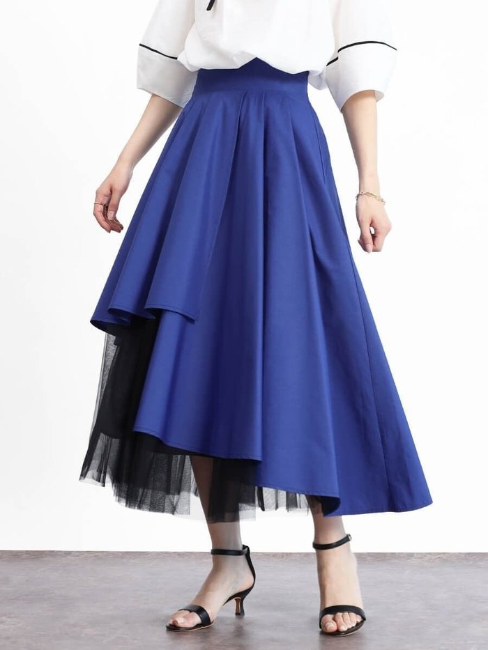 【ヴァン/Vin】のチュールレイヤードラップフレアスカート インテリア・キッズ・メンズ・レディースファッション・服の通販 founy(ファニー) https://founy.com/ ファッション Fashion レディースファッション Fashion for Women スカート Skirts Aライン・フレアスカート A-Line & Flared Skirts アシンメトリー Asymmetrical Style コンパクト Compact, Small Size シャーリング Shirring, Ruched チュール Tulip, Tulip Motif バランス Balance, Style Balance フェミニン Feminine, Girly フレア Flare, Flared フロント Front, Front Design ラップ Wrap, Wrap Design エレガント 上品 Elegant |ID: prp329100004574940 ipo3291000000032697208