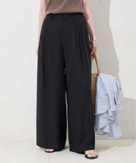 【スローブ イエナ/SLOBE IENA】のリネン混タックフレアパンツ 人気、トレンドファッション・服の通販 founy(ファニー) ファッション Fashion レディースファッション Fashion for Women パンツ Pants & Trousers 2025年 2025 2025春夏・S/S Spring/Summer 2025 SS25 おすすめ Recommended / Our Picks サマー Summer, Summer Style セットアップ Set-Up, Coordinated Outfit フロント Front, Front Design リネン Linen, Linen Fabric ワイド Wide, Wide Fit |ID:prp329100004574945