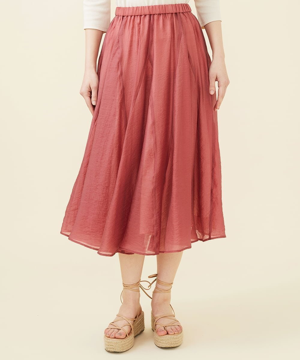 【シビラ/SYBILLA】のボリュームフレアスカート インテリア・キッズ・メンズ・レディースファッション・服の通販 founy(ファニー) 　ファッション　Fashion　レディースファッション　Fashion for Women　スカート　Skirts　Aライン・フレアスカート　A-Line & Flared Skirts　エアリー　Airy Texture　エレガント 上品　Elegant　シルク　Silk, 100% Silk　ドレープ　Drape, Draping Fabric　ピンク|ID: prp329100004574949 ipo3291000000032723355