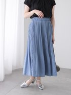 【テチチ/Te chichi】の【選べる着丈】消しプリーツスカート ブルー|ID: prp329100004574959 ipo3291000000032607206