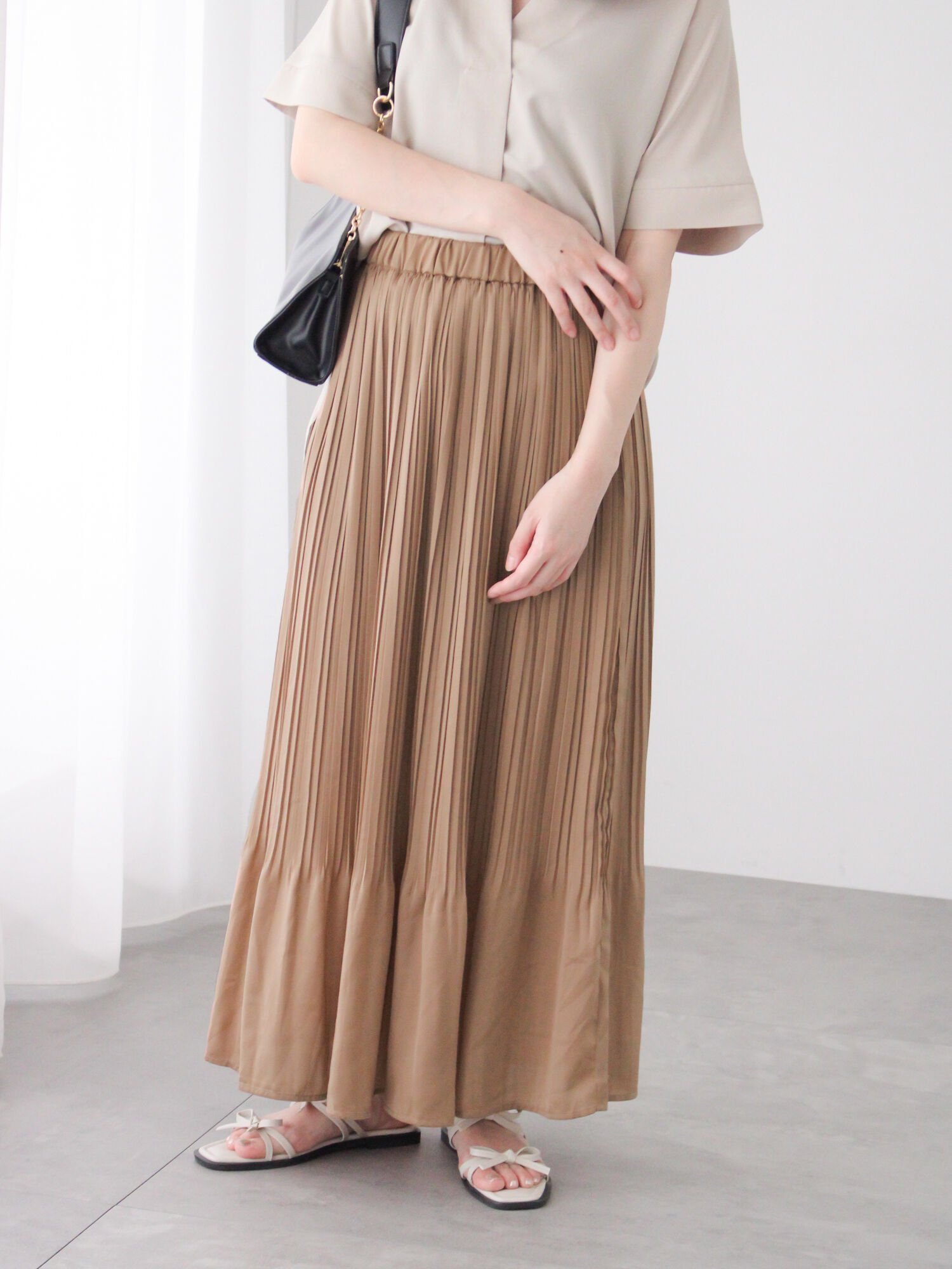 【テチチ/Te chichi】の【選べる着丈】消しプリーツスカート インテリア・キッズ・メンズ・レディースファッション・服の通販 founy(ファニー) 　ファッション　Fashion　レディースファッション　Ladies' Fashion Online　スカート　Skirt　プリーツスカート　Pleated Skirts　シンプル　Simple　プリーツ　Pleats　エレガント 上品　Elegant　ベージュ|ID: prp329100004574959 ipo3291000000032607208