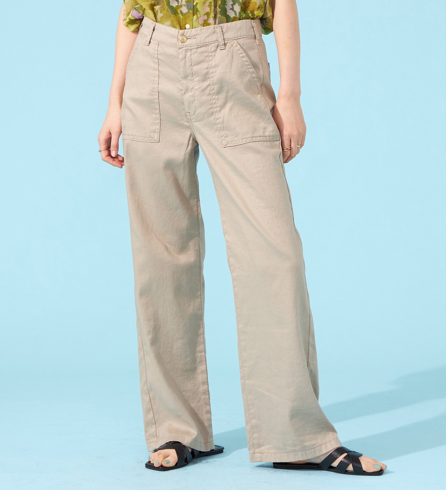 【その他のブランド/Other】の【百貨店・直営店限定】SOMETHING ete リネンワイドベイカーパンツ【綿麻】【涼】【速乾/ドライタッチ/蒸れにくい/軽量/夏用】 インテリア・キッズ・メンズ・レディースファッション・服の通販 founy(ファニー) 　ファッション　Fashion　レディースファッション　WOMEN　パンツ　Pants　シンプル　Simple　フィット　Fit　リネン　Linen　リラックス　Relax　ワイド　Wide　夏　Summer　定番　Standard　軽量　Lightweight　グレイッシュベージュ|ID: prp329100004574997 ipo3291000000032389914