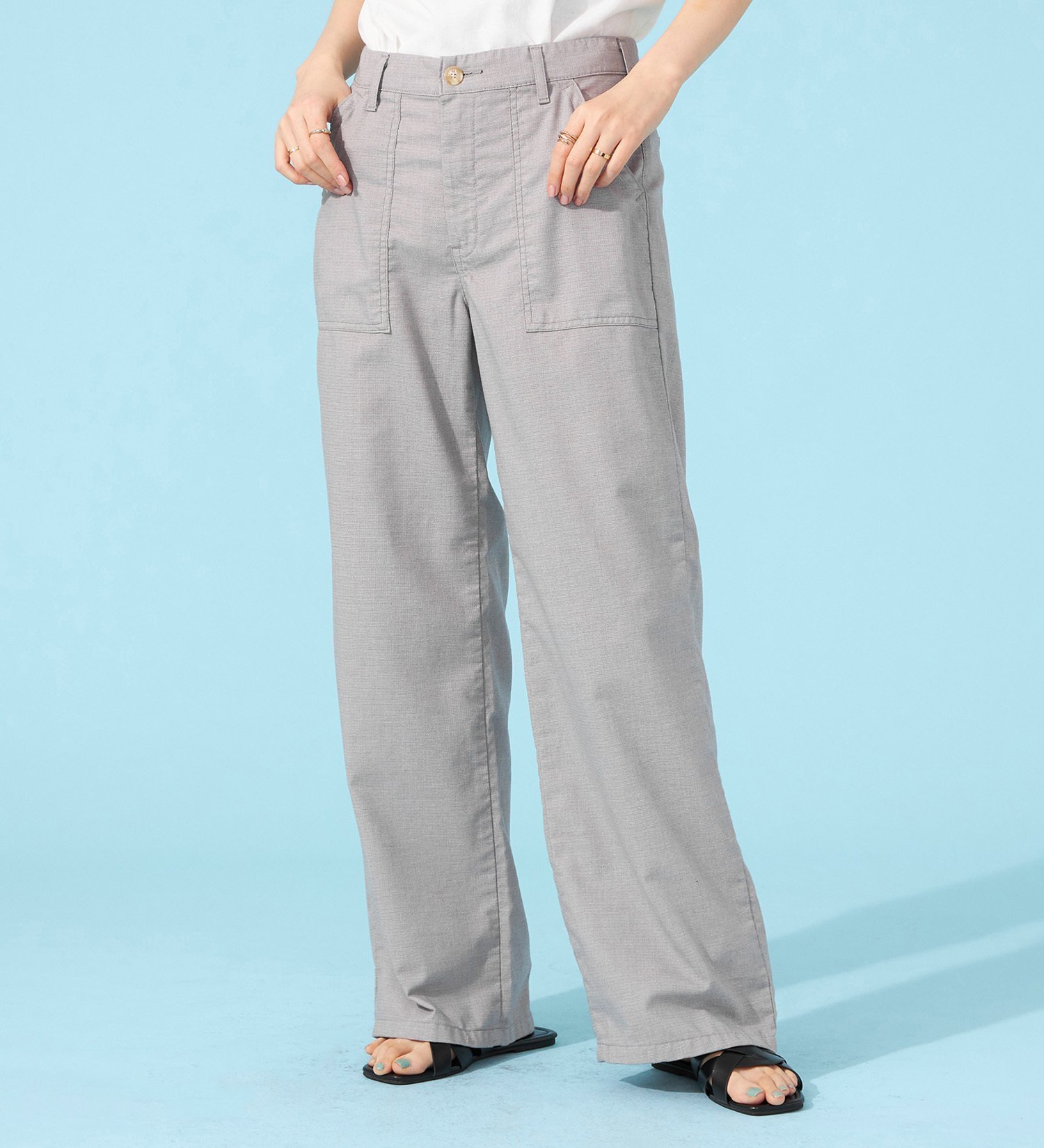 【その他のブランド/Other】の【百貨店・直営店限定】SOMETHING ete リネンワイドベイカーパンツ【綿麻】【涼】【速乾/ドライタッチ/蒸れにくい/軽量/夏用】 インテリア・キッズ・メンズ・レディースファッション・服の通販 founy(ファニー) 　ファッション　Fashion　レディースファッション　WOMEN　パンツ　Pants　シンプル　Simple　フィット　Fit　リネン　Linen　リラックス　Relax　ワイド　Wide　夏　Summer　定番　Standard　軽量　Lightweight　シルバーグレー|ID: prp329100004574997 ipo3291000000032389921