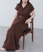 【ナチュラルクチュール/natural couture】の【sherbet line】Vネックカットソーワンピース ブラウン|ID: prp329100004575079 ipo3291000000033568158