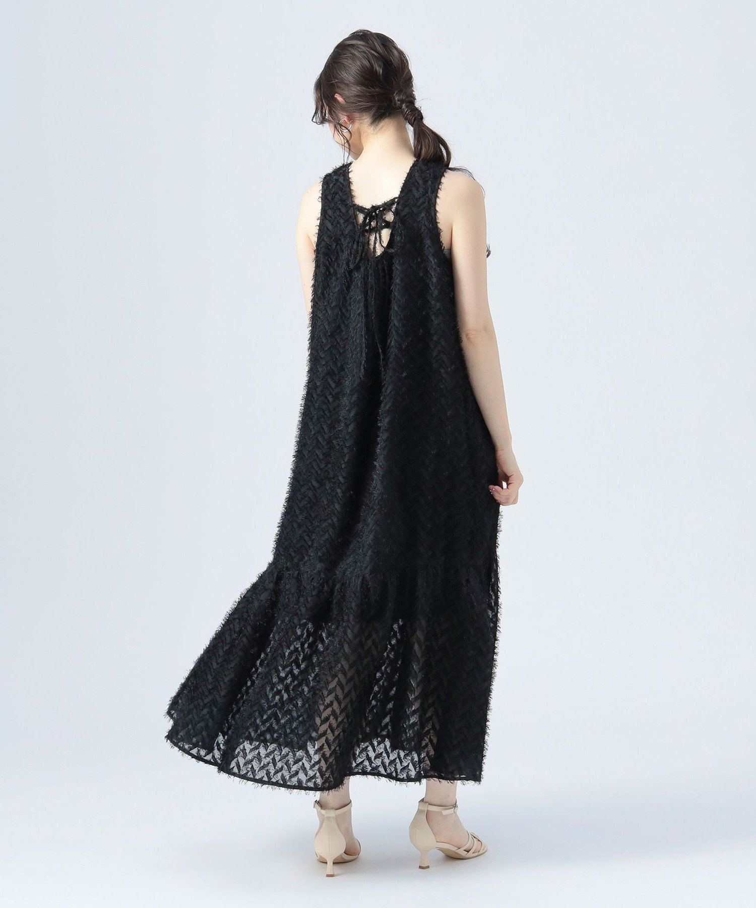 【ビームス ハート/BEAMS HEART】の【6/5新規値下げ】【洗濯機洗い可】バックリボン ジャカード ワンピース 25SS ノースリーブ インテリア・キッズ・メンズ・レディースファッション・服の通販 founy(ファニー) 　ファッション　Fashion　レディースファッション　Ladies' Fashion Online　ワンピース　Dress　2025年　2025　2025春夏・S/S　Ss,Spring/Summer,2025　おすすめ　Recommend　エレガント 上品　Elegant　ギャザー　Gather　ジャカード　Jacquard　トレンド　Trend　ノースリーブ　No Sleeve　ポケット　Pocket　マキシ　Maxi　リボン　Ribbon　BLACK|ID: prp329100004575082 ipo3291000000032620866