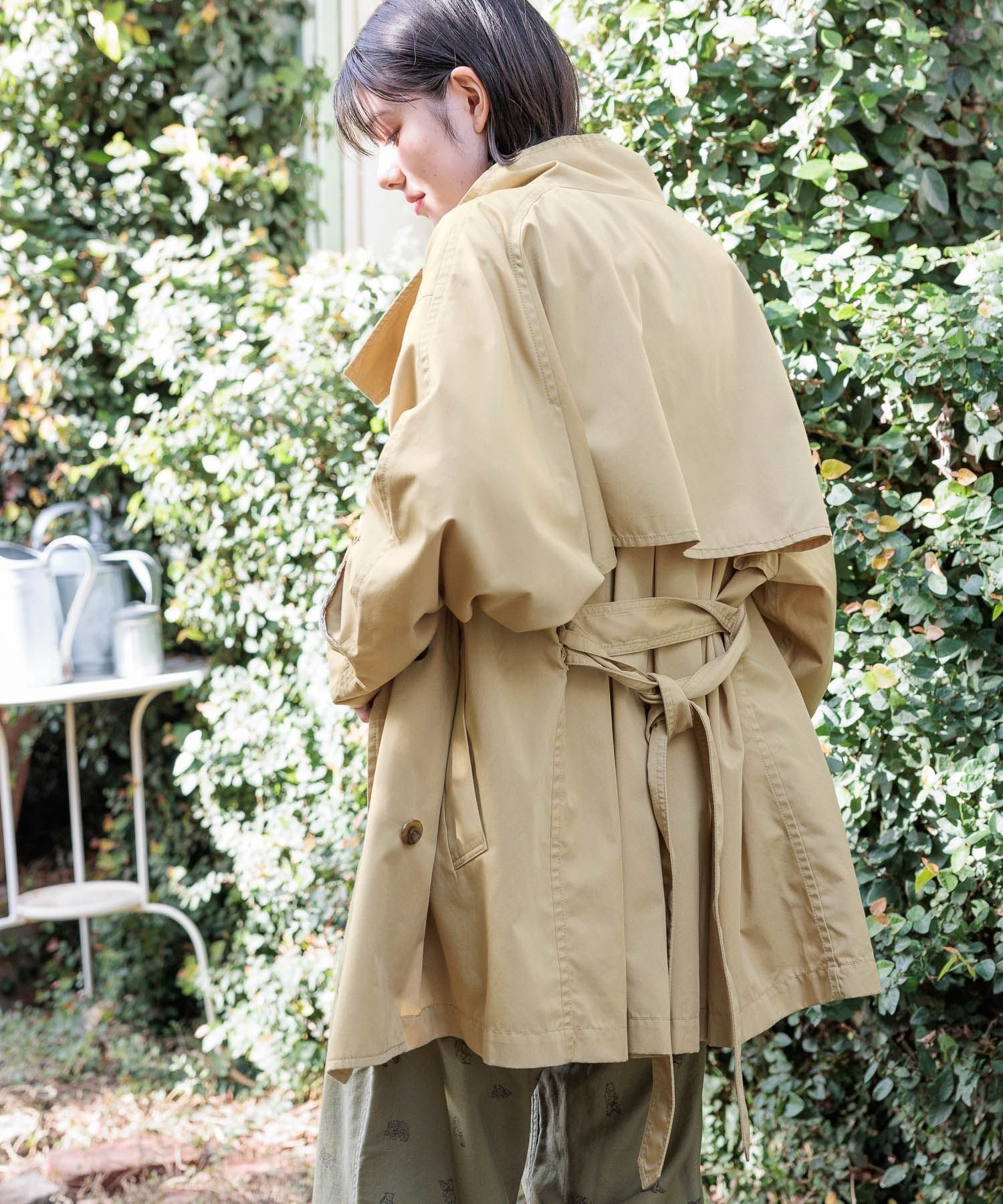 【ニコアンド/niko and】のスタンドトレンチコート インテリア・キッズ・メンズ・レディースファッション・服の通販 founy(ファニー) 　ファッション　Fashion　レディースファッション　Fashion for Women　アウター　Coat / Outerwear Collection　コート・ロングコート・ピーコート　Long Coats, Peacoats & More　トレンチコート / 春秋の定番アウター　Trench Coats　おすすめ　Recommended / Our Picks　スタンド　Stand Collar, Upright Stand　チェック　Check, Plaid, Tartan　トレンチ　Trench, Trench Coat　トレンド　Trend, Trending Now　フレンチ　French, French Style　マニッシュ　Mannish, Boyish　定番　Standard, Basic Item　春　Spring　ベージュ55|ID: prp329100004575092 ipo3291000000033456701
