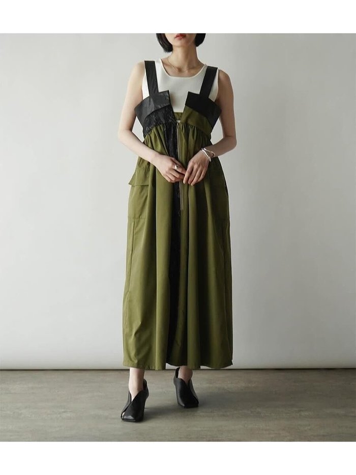 【ラシュッド/LASUD】のレース切り替えカーゴジャンパースカート インテリア・キッズ・メンズ・レディースファッション・服の通販 founy(ファニー) https://founy.com/ ファッション Fashion レディースファッション Fashion for Women スカート Skirts おすすめ Recommended / Our Picks インナー Innerwear カーゴパンツ Cargo Pants, Utility Pants ドッキング Docking, Mixed Material レース Lace, Lace Fabric |ID: prp329100004575094 ipo3291000000032709161