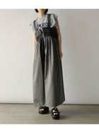 【ラシュッド/LASUD】のレース切り替えカーゴジャンパースカート グレー|ID: prp329100004575094 ipo3291000000032709165