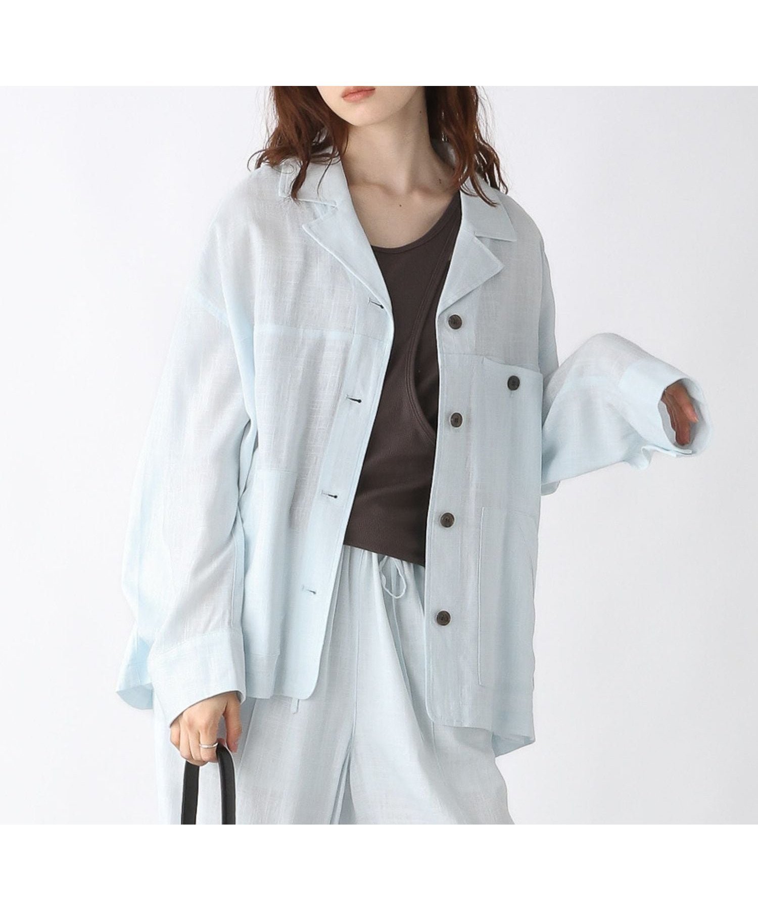 【ジーナシス/JEANASiS】のリネンCPOジャケット インテリア・キッズ・メンズ・レディースファッション・服の通販 founy(ファニー) 　ファッション　Fashion　レディースファッション　Fashion for Women　アウター　Coat / Outerwear Collection　レディースジャケット・軽アウター　Jackets　ジャケット　Jacket, Outerwear　ポケット　Pocket, Pocket Detail　リネン　Linen, Linen Fabric　リラックス　Relax, Relaxed Fit　夏　Summer　春　Spring　S/S・春夏　SS, Spring/Summer, Warm Season　羽織　Haori, Light Jacket　ライトブルー|ID: prp329100004575131 ipo3291000000032735309
