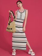 【リリーブラウン/Lily Brown】の【LILY BROWN×MARY QUANT】ニットワンピース 人気、トレンドファッション・服の通販 founy(ファニー) ファッション Fashion レディースファッション WOMEN ワンピース Dress ニットワンピース Knit Dresses エレガント 上品 Elegant サマー Summer スリット Slit ブレード Blade ボーダー Border リゾート Resort thumbnail MNT[021]|ID: prp329100004575139 ipo3291000000032391607