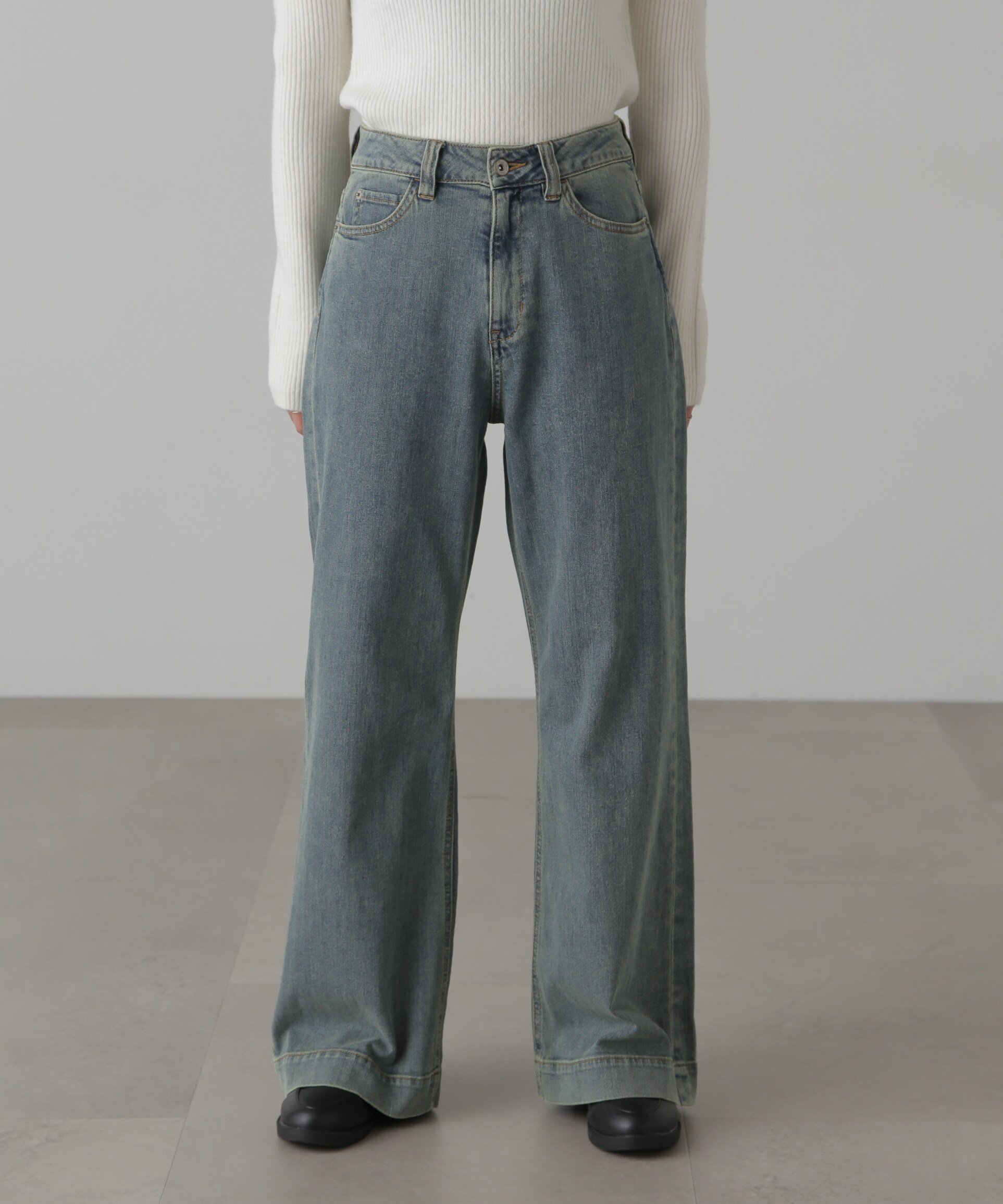 【フリーズマート/FREE'S MART】の【4サイズ展開XS-L ベーシックワイドデニムパンツ インテリア・キッズ・メンズ・レディースファッション・服の通販 founy(ファニー) 　ファッション　Fashion　レディースファッション　Ladies' Fashion Online　パンツ　Pants　デニムパンツ　Denim Pants　ベーシック　Basic　ブルーオーバーダイ5|ID: prp329100004575153 ipo3291000000032683679