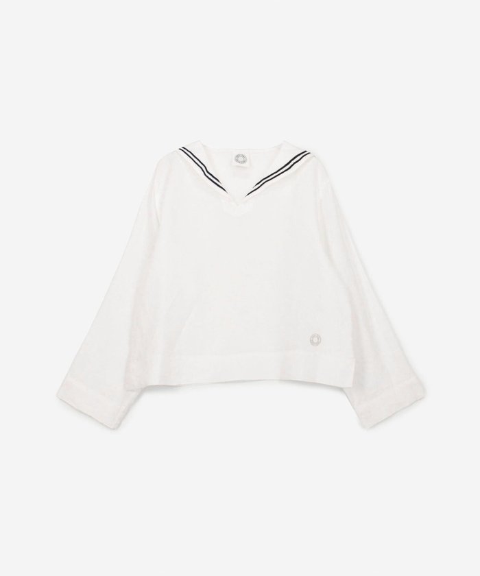 【ビショップ/Bshop】のリネン セーラープルオーバー WOMEN インテリア・キッズ・メンズ・レディースファッション・服の通販 founy(ファニー) https://founy.com/ ファッション Fashion レディースファッション Fashion for Women トップス・カットソー Cut & Sew Tops カジュアルプルオーバー・ニットトップス Pullovers & Knit Tops / Casual Pullovers ショルダー Shoulder, Shoulder Strap スリット Slit, Slit Detail タンブラー Tumbler, Travel Mug ドロップ Drop Shoulder, Dropped Style リネン Linen, Linen Fabric |ID: prp329100004575186 ipo3291000000032766436
