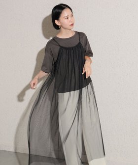 【その他のブランド/Other】のラメチュールワンピース * Tシャツ(セットアイテム) 人気、トレンドファッション・服の通販 founy(ファニー) ファッション Fashion レディースファッション Ladies' Fashion Online ワンピース Dress インナー Inner ウェーブ Wave エアリー Airy ギャザー Gather シアー Sheer シンプル Simple ストレート Straight チュール Tulle デニム Denim トレンド Trend プリント Print 半袖 Short Sleeve リラックス Relax おすすめ Recommend エレガント 上品 Elegant |ID:prp329100004575261