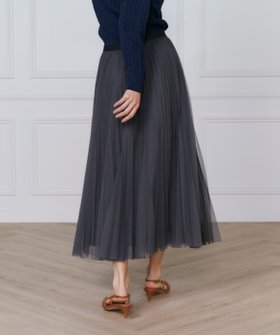【イネド/INED】のチュールプリーツスカート 人気、トレンドファッション・服の通販 founy(ファニー) ファッション Fashion レディースファッション Fashion for Women スカート Skirts プリーツスカート / 上品フェミニンスタイル Pleated Skirts チュール Tulip, Tulip Motif プリーツ Pleats, Pleated エレガント 上品 Elegant |ID:prp329100004575327