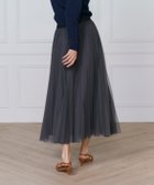 【イネド/INED】のチュールプリーツスカート 人気、トレンドファッション・服の通販 founy(ファニー) ファッション Fashion レディースファッション Fashion for Women スカート Skirts プリーツスカート / 上品フェミニンスタイル Pleated Skirts チュール Tulip, Tulip Motif プリーツ Pleats, Pleated エレガント 上品 Elegant thumbnail チャコールグレー|ID: prp329100004575327 ipo3291000000032758424
