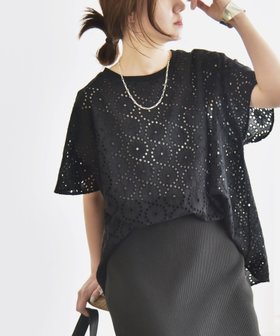 【シップス フォー ウィメン/SHIPS】のquaranciel 手洗い可能 フラワー 刺繍 アイレット ハーフスリーブ プルオーバー 人気、トレンドファッション・服の通販 founy(ファニー) ファッション Fashion レディースファッション Fashion for Women トップス・カットソー Cut & Sew Tops カジュアルプルオーバー・ニットトップス Pullovers & Knit Tops / Casual Pullovers アイレット Eyelet Lace アクセサリー Fashion Accessories 洗える Machine Washable スラックス Slacks, Dress Pants スリーブ Sleeve, Long Sleeve / Short Sleeve デニム Denim, Jeans Material ハーフ Half, Half-Length バランス Balance, Style Balance フラワー Flower, Floral フレア Flare, Flared ボトム Bottoms, Lower Wear リラックス Relax, Relaxed Fit ワーク Workwear, Utility Style 夏 Summer 2025年 2025 2025春夏・S/S Spring/Summer 2025 SS25 |ID:prp329100004575397