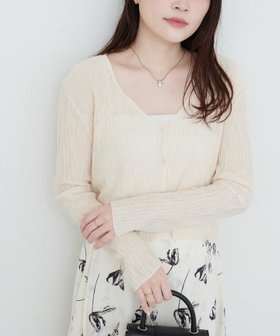 【ナチュラルクチュール/natural couture】の針抜きリブVネックシアーカーディガン 人気、トレンドファッション・服の通販 founy(ファニー) ファッション Fashion レディースファッション Fashion for Women トップス・カットソー Cut & Sew Tops カーディガン・羽織り Layered Style Cardigans Vネックトップス V-Neck Tops / V-Cut Neckline Shirts 2025年 2025 2025-2026秋冬・A/W Autumn/Winter 2025–26 AW25–26 おすすめ Recommended / Our Picks カットソー Cut and Sewn Top カーディガン Cardigan, Knitwear シアー Sheer, See-Through シンプル Simple, Minimal タンク Tank Top, Sleeveless Top デニム Denim, Jeans Material フェミニン Feminine, Girly ワイド Wide, Wide Fit |ID:prp329100004575453