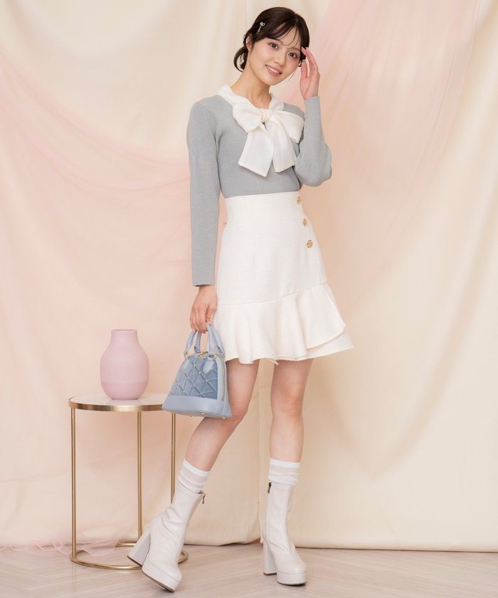 【ウィルセレクション/WILLSELECTION】のアシメヘムツイードミニスカート インテリア・キッズ・メンズ・レディースファッション・服の通販 founy(ファニー) https://founy.com/ ファッション Fashion レディースファッション Ladies' Fashion Online スカート Skirt ミニスカート Mini Skirts おすすめ Recommend ツイード Tweed フェミニン Feminine フォーマル Formal フレア Flare ミニスカート Mini Skirt レース Race ワンポイント One Point エレガント 上品 Elegant 春 Spring |ID: prp329100004575483 ipo3291000000032652777