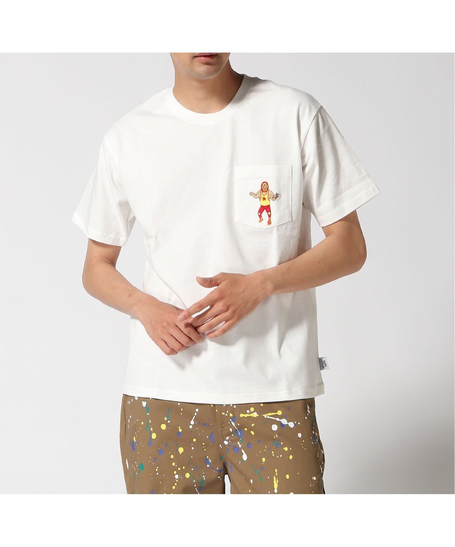 【ジムマスター/gym master / MEN】のgym master/7.4oz レスラー刺繍ポケットTee インテリア・キッズ・メンズ・レディースファッション・服の通販 founy(ファニー) 　ファッション　Fashion　メンズファッション　Fashion for Men　春　Spring　秋　Autumn　カラフル　Colorful Design　クラシカル　Classical, Vintage-Inspired　シンプル　Simple, Minimal　スポーツ　Sports, Activewear　フロント　Front, Front Design　ポケット　Pocket, Pocket Detail　半袖　Short Sleeve, Half Sleeve　夏　Summer　ホワイト|ID: prp329100004575537 ipo3291000000033341048
