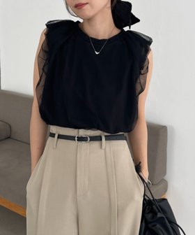 【カプリシューレマージュ/CAPRICIEUX LEMAGE】の【主役トップス】チュールバルーンTシャツ 人気、トレンドファッション・服の通販 founy(ファニー) ファッション Fashion レディースファッション Fashion for Women トップス・カットソー Cut & Sew Tops シャツ・ブラウス・オフィスカジュアル Elegant Blouses & Button-Ups ロングTシャツ・Tシャツ Longline T-Shirts & Tees おすすめ Recommended / Our Picks インナー Innerwear カットソー Cut and Sewn Top センター Center, Center Line チュール Tulip, Tulip Motif バルーン Balloon, Balloon Silhouette マキシ Maxi, Full Length 吸水 Absorbent, Quick-Dry |ID:prp329100004575635