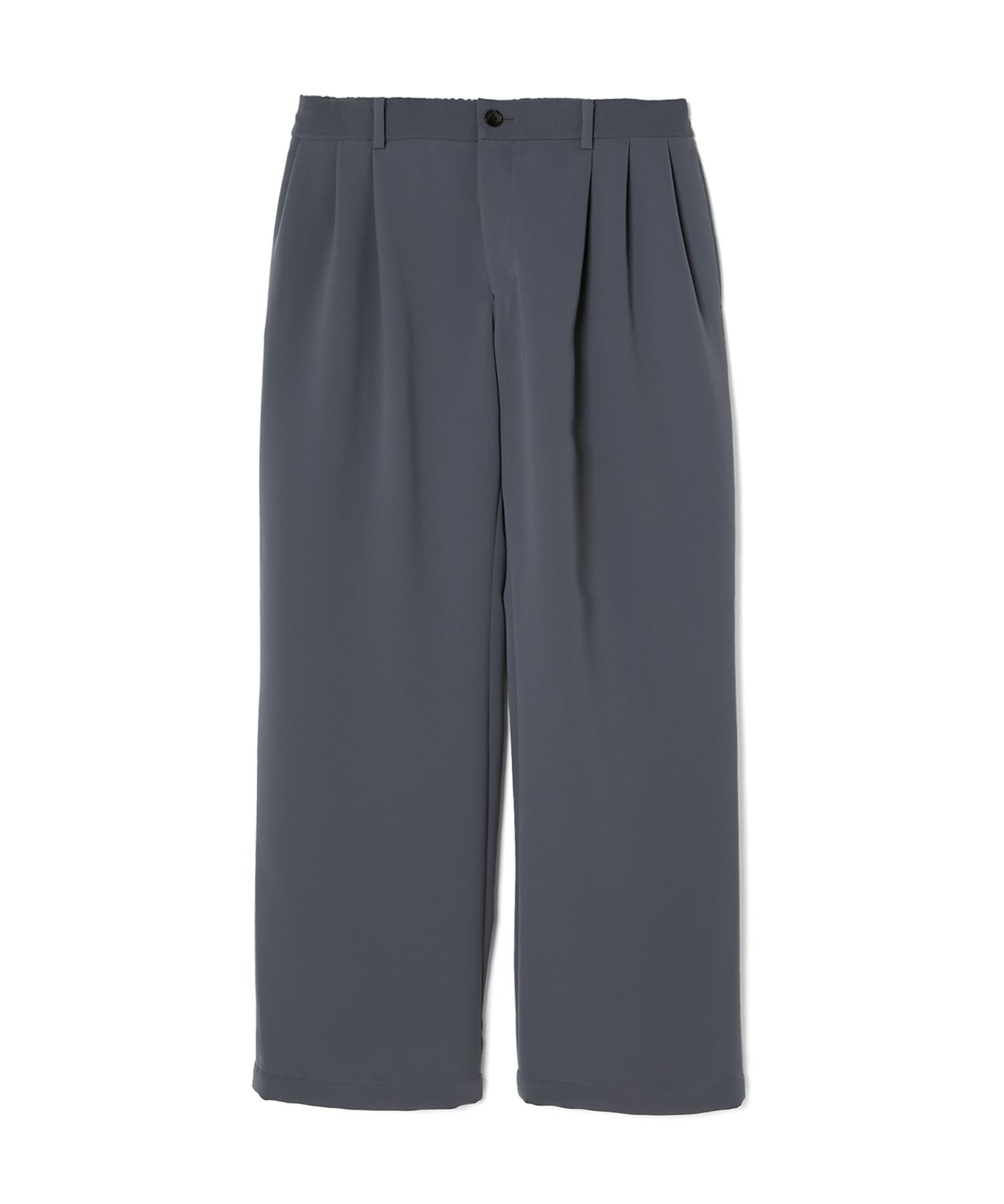 【エヌ.ハリウッド/N.HOOLYWOOD / MEN】のTUCKED PANTS インテリア・キッズ・メンズ・レディースファッション・服の通販 founy(ファニー) 　ファッション　Fashion　メンズファッション　Men's Style Online　ボトムス　Bottoms/Men　コレクション　Collection　今季　This Season　シンプル　Simple　ストレッチ　Stretch　ストレート　Straight　ダブル　Double　ドローコード　Draw Cord　フォルム　Form　ポケット　Pocket　モダン　Modern　リラックス　Relax　ワイド　Wide　GRAY|ID: prp329100004575663 ipo3291000000032681880