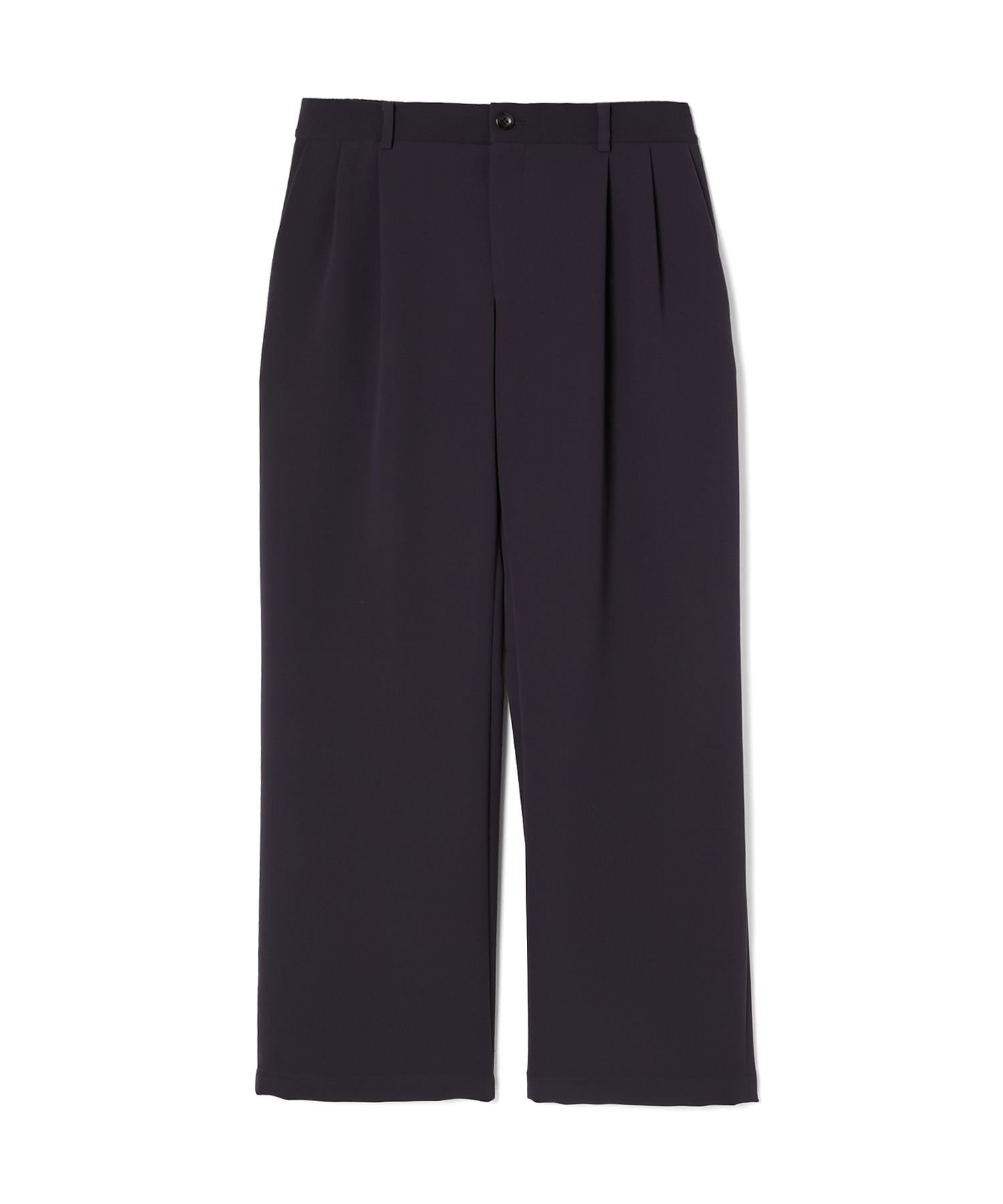 【エヌ.ハリウッド/N.HOOLYWOOD / MEN】のTUCKED PANTS インテリア・キッズ・メンズ・レディースファッション・服の通販 founy(ファニー) 　ファッション　Fashion　メンズファッション　Men's Style Online　ボトムス　Bottoms/Men　コレクション　Collection　今季　This Season　シンプル　Simple　ストレッチ　Stretch　ストレート　Straight　ダブル　Double　ドローコード　Draw Cord　フォルム　Form　ポケット　Pocket　モダン　Modern　リラックス　Relax　ワイド　Wide　NAVY|ID: prp329100004575663 ipo3291000000032681882