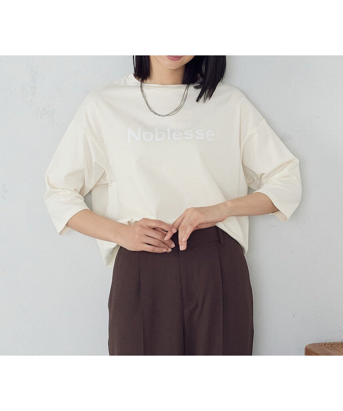 【コムサイズム/COMME CA ISM】のロゴプリントTシャツ インテリア・キッズ・メンズ・レディースファッション・服の通販 founy(ファニー) 　ファッション　Fashion　レディースファッション　Fashion for Women　トップス・カットソー　Cut & Sew Tops　シャツ・ブラウス・オフィスカジュアル　Elegant Blouses & Button-Ups　ロングTシャツ・Tシャツ　Longline T-Shirts & Tees　プリント　Print, Printed Pattern　ボトム　Bottoms, Lower Wear　ラウンド　Round, Round Neck　ワイド　Wide, Wide Fit　アイボリー|ID: prp329100004575678 ipo3291000000033635403