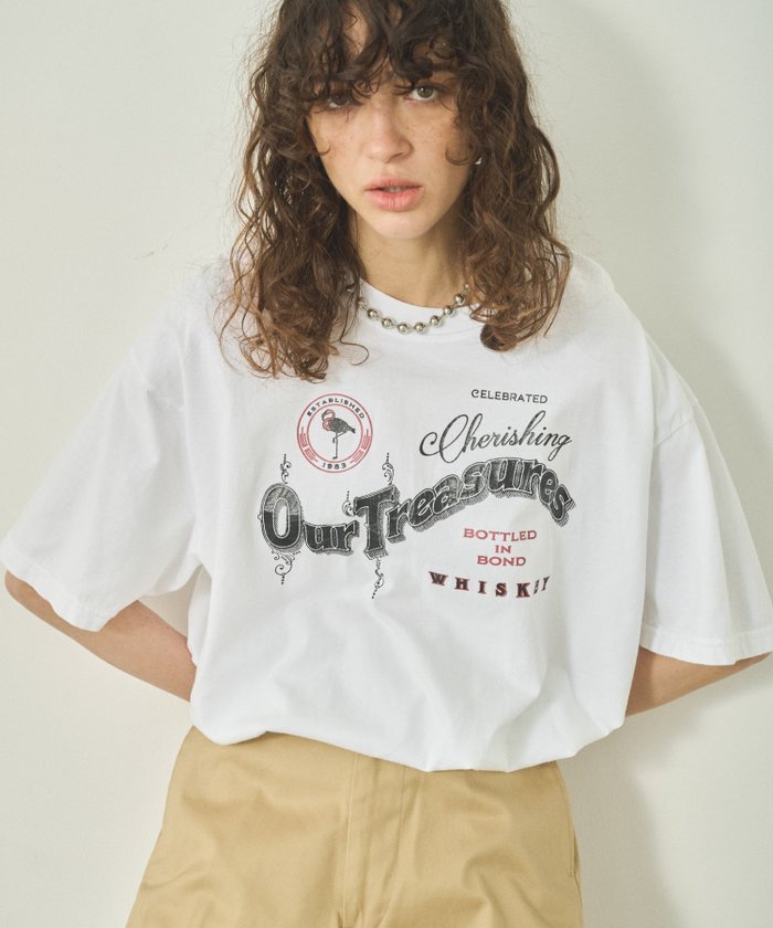 【その他のブランド/Other】の「KHA KI / カーキ」 HEM ROUND TEE -Whisky Freak インテリア・キッズ・メンズ・レディースファッション・服の通販 founy(ファニー) https://founy.com/ ファッション Fashion メンズファッション Fashion for Men ヴィンテージ Vintage Style カッティング Cutting Detail グラフィック Graphic, Graphic Design コレクション Collection, Seasonal Line ストライプ Stripe, Striped Pattern ダブル Double, Double-Breasted バランス Balance, Style Balance プリント Print, Printed Pattern ベロア Velour, Soft Velvet ベーシック Basic, Essential ボトム Bottoms, Lower Wear マニッシュ Mannish, Boyish ミリタリー Military, Army Style ラウンド Round, Round Neck ワイド Wide, Wide Fit S/S・春夏 SS, Spring/Summer, Warm Season 再入荷 Restock / Back in Stock 夏 Summer 2025年 2025 2025春夏・S/S Spring/Summer 2025 SS25 |ID: prp329100004575688 ipo3291000000033015824