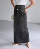 【リベリー/Riberry】のダブルウエストデニムロングスカート 人気、トレンドファッション・服の通販 founy(ファニー) ファッション Fashion レディースファッション Fashion for Women スカート Skirts ロングスカート Long Skirts / Maxi & Midi Skirts ショート Short, Short Length シンプル Simple, Minimal スリット Slit, Slit Detail タンク Tank Top, Sleeveless Top ダブル Double, Double-Breasted デニム Denim, Jeans Material トレンド Trend, Trending Now フェミニン Feminine, Girly ベーシック Basic, Essential ボトム Bottoms, Lower Wear ポケット Pocket, Pocket Detail ロング Long, Long-Length thumbnail ブラック|ID: prp329100004575792 ipo3291000000033219307
