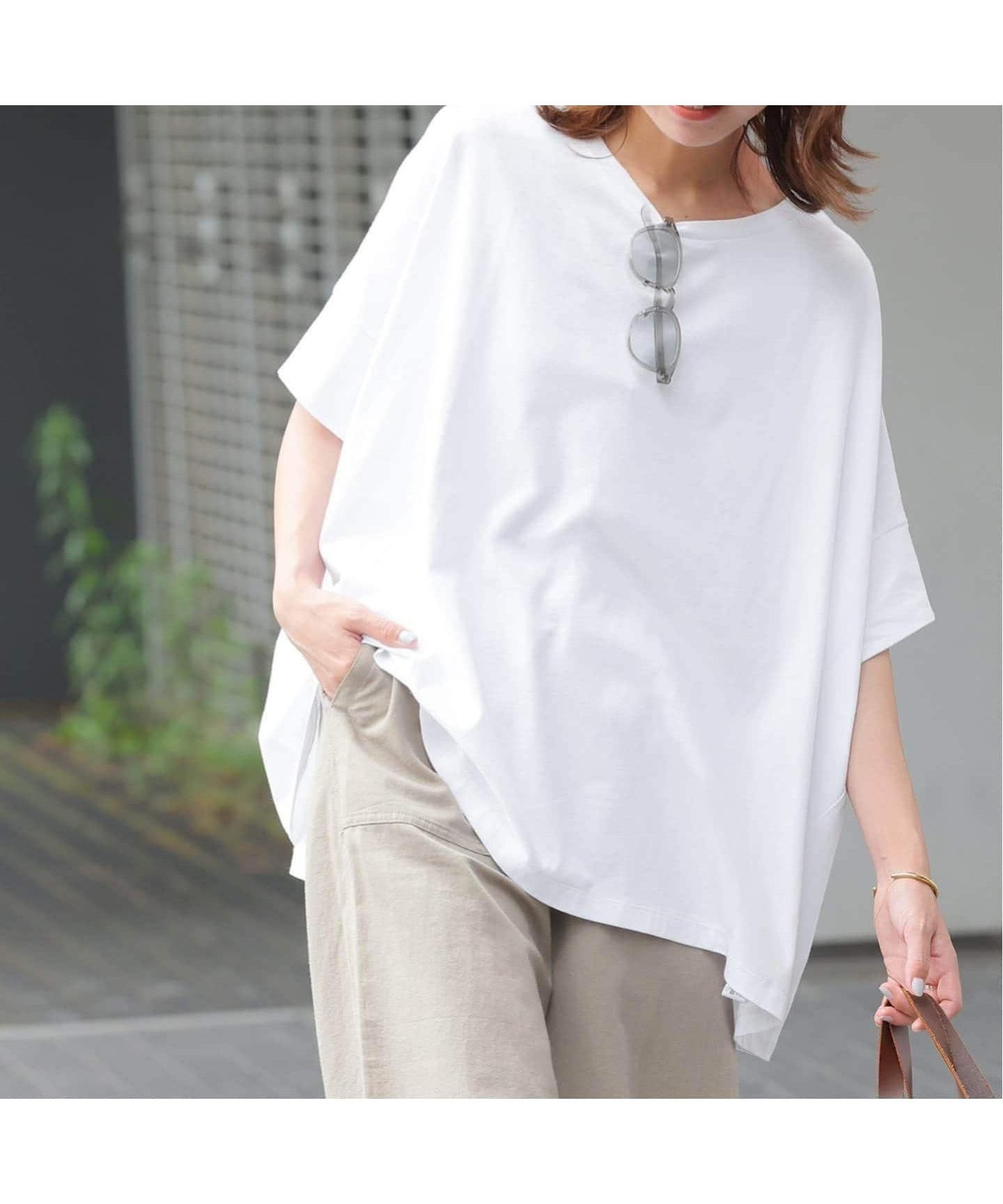 【ジャーナルスタンダード レリューム/JOURNAL STANDARD relume】の《追加3》オーガニックコットン汗ジミ防止ワイドT インテリア・キッズ・メンズ・レディースファッション・服の通販 founy(ファニー) 　ファッション　Fashion　レディースファッション　WOMEN　2025年　2025　2025春夏・S/S　Ss,Spring/Summer,2025　ワイド　Wide　ホワイト|ID: prp329100004575862 ipo3291000000032488625