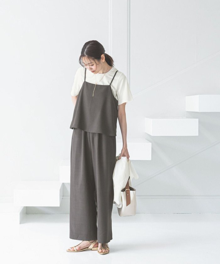 【グローバルワーク/GLOBAL WORK】の冷感サロペ*Tシャツセット/495699 インテリア・キッズ・メンズ・レディースファッション・服の通販 founy(ファニー) https://founy.com/ ファッション Fashion レディースファッション Fashion for Women トップス・カットソー Cut & Sew Tops シャツ・ブラウス・オフィスカジュアル Elegant Blouses & Button-Ups ロングTシャツ・Tシャツ Longline T-Shirts & Tees カットソー Cut and Sewn Top キャミソール Camisole, Spaghetti Strap Top サロペ Salopette, Salopette Dress サロペット Overalls, Salopette シンプル Simple, Minimal ノースリーブ Sleeveless, No-Sleeve バランス Balance, Style Balance |ID: prp329100004575889 ipo3291000000032738342