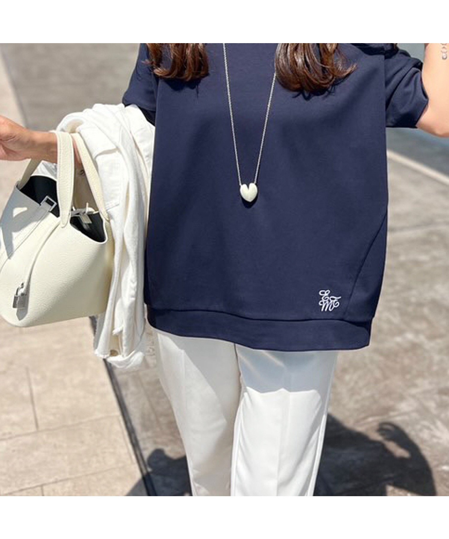 【スタイルドア/STYLEDOOR】のライトダンボールエンブロイダリーコクーンプルオーバー インテリア・キッズ・メンズ・レディースファッション・服の通販 founy(ファニー) 　ファッション　Fashion　レディースファッション　Fashion for Women　トップス・カットソー　Cut & Sew Tops　カジュアルプルオーバー・ニットトップス　Pullovers & Knit Tops / Casual Pullovers　スキニー　Skinny, Slim Fit　デニム　Denim, Jeans Material　トレンド　Trend, Trending Now　ペンシル　Pencil, Pencil Skirt　ボトム　Bottoms, Lower Wear　ワイド　Wide, Wide Fit　ネイビー柄|ID: prp329100004575914 ipo3291000000033569444