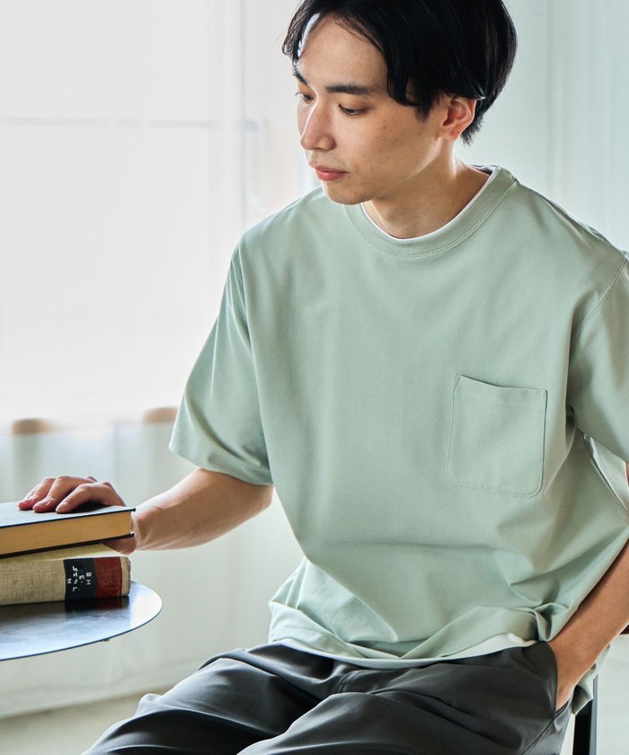 【ビームス ハート/BEAMS HEART】のフェイクレイヤー ポケット Tシャツ(接触冷感) インテリア・キッズ・メンズ・レディースファッション・服の通販 founy(ファニー) https://founy.com/ ファッション Fashion レディースファッション Ladies' Fashion Online トップス・カットソー Tops/Tshirt シャツ/ブラウス Shirts/Blouses ロング / Tシャツ T-Shirts おすすめ Recommend インナー Inner シンプル Simple ジャケット Jacket スタイリッシュ Stylish デニム Denim フィット Fit ポケット Pocket モダン Modern リラックス Relax |ID: prp329100004575917 ipo3291000000032567963
