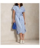 【ラルフローレン/RALPH LAUREN】のベルテッド ストライプド コットン シャツドレス 400ブルー|ID: prp329100004575950 ipo3291000000032664995
