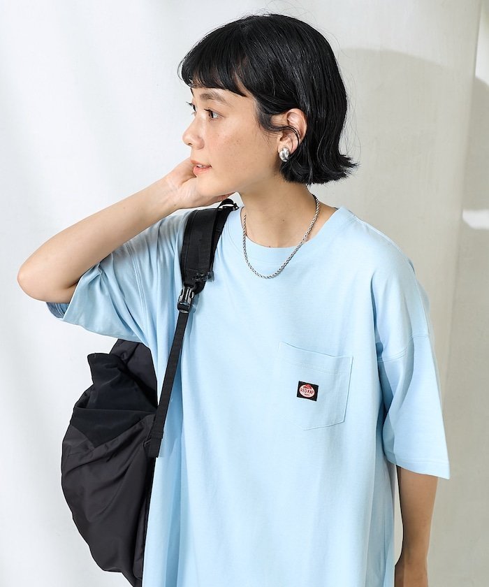 【フリークスストア/FREAK'S STORE】の別注 配色ステッチ ポケットワンピース 25SS インテリア・キッズ・メンズ・レディースファッション・服の通販 founy(ファニー) 　ファッション　Fashion　レディースファッション　WOMEN　ワンピース　Dress　2025年　2025　2025春夏・S/S　Ss,Spring/Summer,2025　シンプル　Simple　スペシャル　Special　ベーシック　Basic　ポケット　Pocket　別注　Special Order　夏　Summer　旅行　Travel　S/S・春夏　Ss・Spring/Summer　サックスブルー|ID: prp329100004576033 ipo3291000000032405028