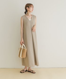 【アイテムズアーバンリサーチ/ITEMS URBAN RESEARCH】のリネンライクテントラインワンピース 人気、トレンドファッション・服の通販 founy(ファニー) ファッション Fashion レディースファッション Fashion for Women ワンピース Dresses 2025年 2025 2025春夏・S/S Spring/Summer 2025 SS25 夏 Summer S/S・春夏 SS, Spring/Summer, Warm Season |ID:prp329100004576074
