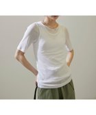 【サロン アダム エ ロペ/SALON adam et rope'】のnu=layerジェントルVネックシアーTシャツ 人気、トレンドファッション・服の通販 founy(ファニー) ファッション Fashion レディースファッション Fashion for Women トップス・カットソー Cut & Sew Tops シャツ・ブラウス・オフィスカジュアル Elegant Blouses & Button-Ups ロングTシャツ・Tシャツ Longline T-Shirts & Tees Vネックトップス V-Neck Tops / V-Cut Neckline Shirts おすすめ Recommended / Our Picks インナー Innerwear エアリー Airy Texture キャミ Camisole, Cami Top タンク Tank Top, Sleeveless Top デコルテ Décolleté, Neckline バランス Balance, Style Balance フィット Fit, Slim Fit 定番 Standard, Basic Item thumbnail ホワイト(10)|ID: prp329100004576076 ipo3291000000033493334