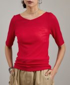 【サロン アダム エ ロペ/SALON adam et rope'】のnu=layerジェントルVネックシアーTシャツ 人気、トレンドファッション・服の通販 founy(ファニー) ファッション Fashion レディースファッション Fashion for Women トップス・カットソー Cut & Sew Tops シャツ・ブラウス・オフィスカジュアル Elegant Blouses & Button-Ups ロングTシャツ・Tシャツ Longline T-Shirts & Tees Vネックトップス V-Neck Tops / V-Cut Neckline Shirts おすすめ Recommended / Our Picks インナー Innerwear エアリー Airy Texture キャミ Camisole, Cami Top タンク Tank Top, Sleeveless Top デコルテ Décolleté, Neckline バランス Balance, Style Balance フィット Fit, Slim Fit 定番 Standard, Basic Item thumbnail レッド(60)|ID: prp329100004576076 ipo3291000000033493335