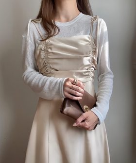 【ジュノア/JUNOAH】のFILLOU ショルダーリボンワンピース 人気、トレンドファッション・服の通販 founy(ファニー) ファッション Fashion レディースファッション WOMEN ワンピース Dress |ID:prp329100004576103